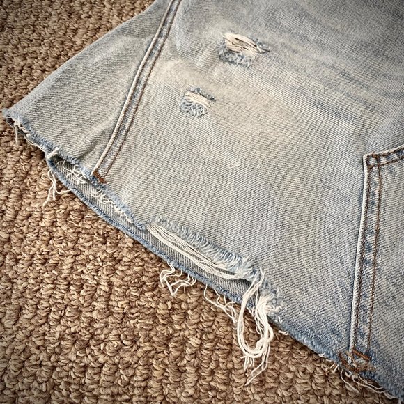 Free People NWT “Breezy” Button Front Denim Mini Skirt - Picture 8 of 10